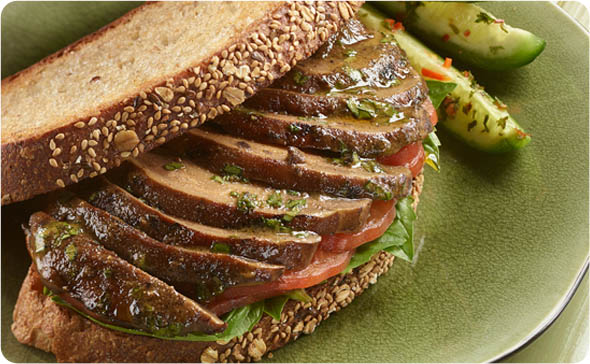 Grilled Basil Portobello Mushrooms